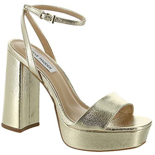 Steve Madden Women's Lessa Pump, Gold, 6.5