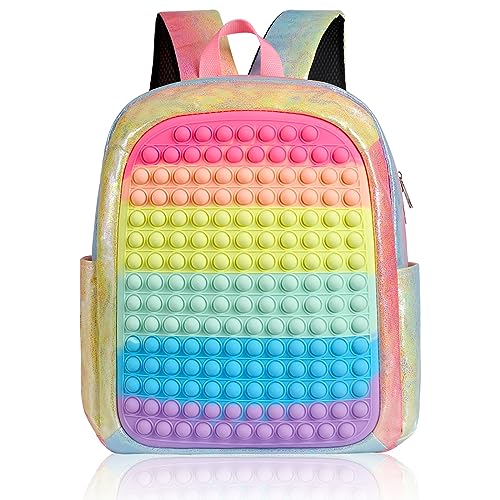 JoyLEME Large Pop Backpack for Girl Classic School Backpack Kids Backpacks, Elementary School Bookbag, Cute Lightweight Preschool Backpack Christmas Gifts for Girls