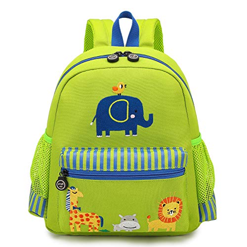 willikiva Cute Zoo Little 3d Backpack Kids Backpack for Boys and Girls Toddler Backpack Waterproof Preschool(Green Zoo)