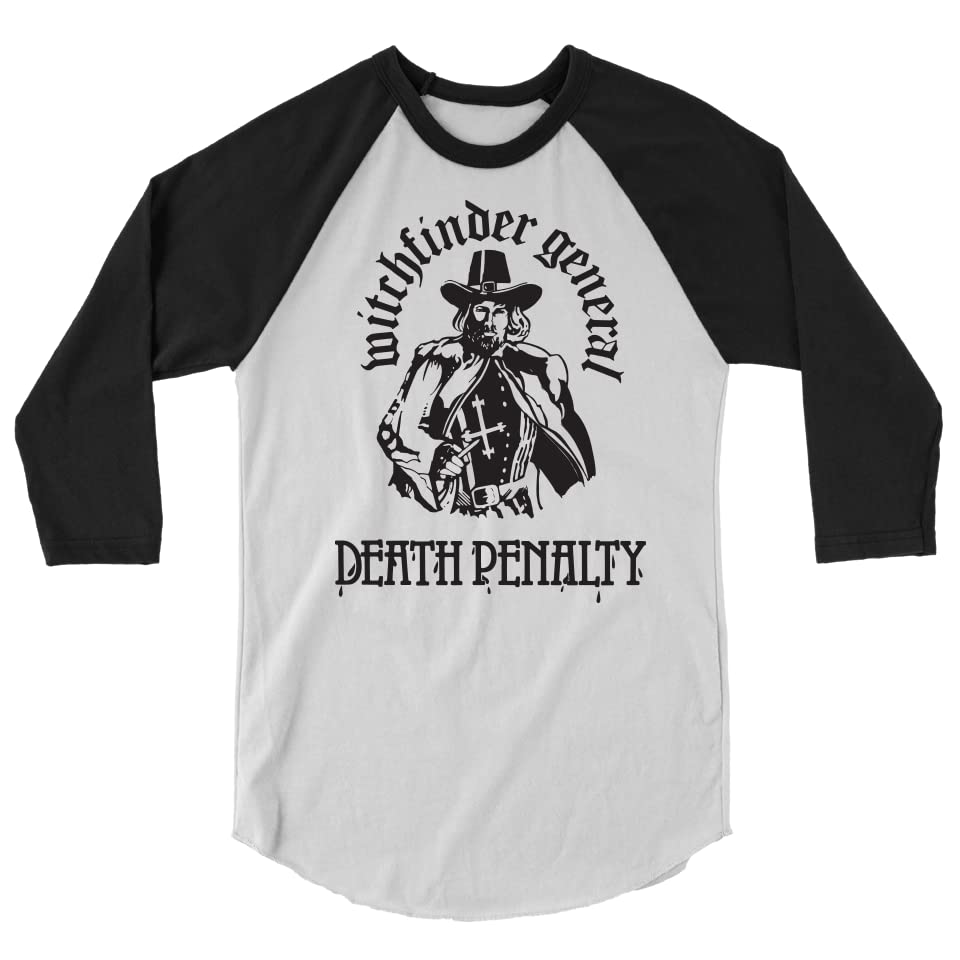 Witchfinder General Matthew Hopkins Raglan T-Shirt-Medium Black
