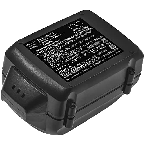 Cameron Sino New 4000mAh Battery for RW9161, WG150, WG151, WG151 Trimmer/Edger, WG151.5, WG151E, WG151E.5, WG152, WG153, WG154, WG155, WG155.5, WG156, WG157, WG157E, WG157E.9, WG160, WG160.1