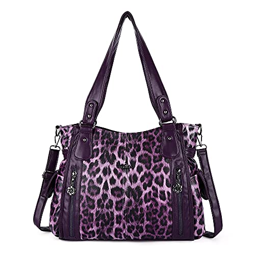 Angel Kiss Handbags for Women Top-Handle Hobo Purse Roomy Casual Shoulder Bags Leather Tote Satchel Purse for Womens