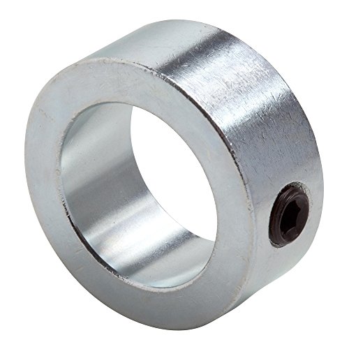 Climax Metals C-100 Zinc Plated Steel Shaft Collar, Set Screw Style, One Piece, 1' Bore, 1-1/2' Outside Diameter, 5/8' Width, 5/16'-18 Set Screw