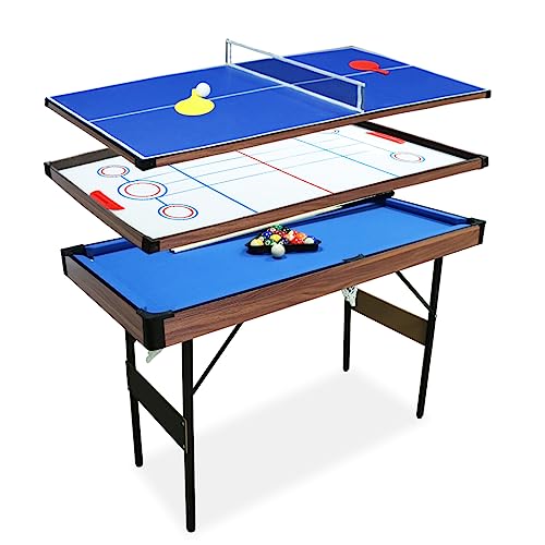 vocheer Pool Table Multi Combo Game Table，46' 3 in 1 Table Set,Pool Table, Hockey,Table Tennis for Home,Game Room