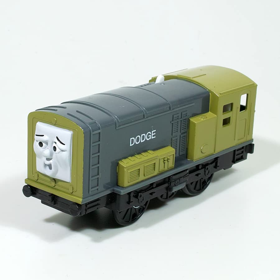 Motorized Green Henry Train Engine Toy Set, Battery-Powered Train’s Friend Toy Set ，Toddlers Train Toys for Age 3 4 5 6 7 8 Kids Boys Girls (Dodge)