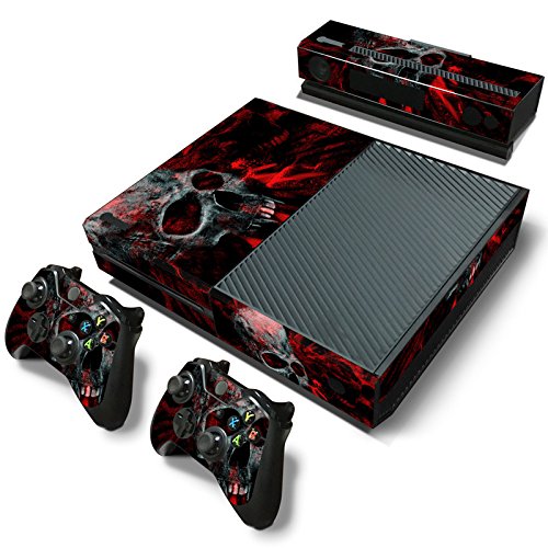Gam3Gear Pattern Series Decals Skin Vinyl Sticker for Xbox ONE Console & Controller (NOT Xbox One Elite / Xbox One S / Xbox One X) - Red Skull