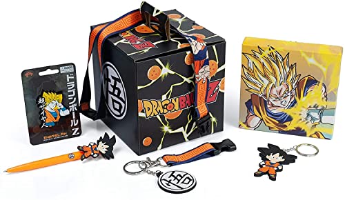 JUST FUNKY Dragon Ball Z Goku Collector Looksee Box Items | Geeky Gift Box | 5 Themed Toy Collectibles