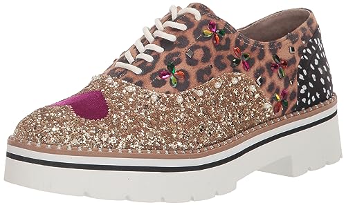Betsey Johnson Women's Pixxy Oxford, Gold Multi, 8