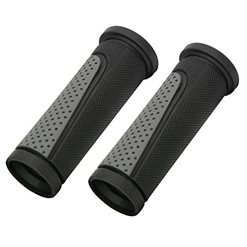 TOPCABIN 2X Short Mini Handlebar Bicycle Grips Fit Many Standard Bikes 90MM Length (Black + Grey)