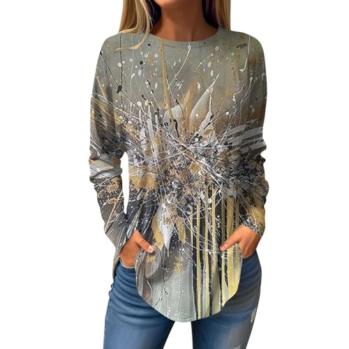 Generic Shirts for Women Trendy Womens Tunic Tops Halloween Long Sleeve Shirts for Women Womens Fall Tops Sweatshirt for Womens Fall Fashion 2023 Long Sleeve Shirts for Women Trendy