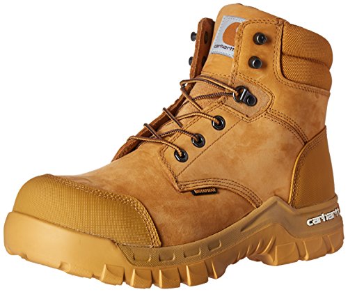 Carhartt Men's 6' Rugged Flex Waterproof Breathable Composite Toe Leather Work Boot CMF6356, Wheat, 9.5 M US