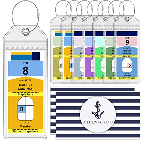 Cruise Luggage Tag Holders for Royal Caribbean & Celebrity Cruise 8 Packs, Fits All Royal Caribbean & Celebrity Cruise Line Ships & Tags for Cruises in 2024-2025
