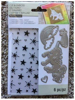 Recollections Folder & Dies 542846 Unicorn Embossing (6 Cutting Dies)