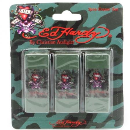 Ed Hardy Esme Love Kills Slowly Eraser - Grey Camo