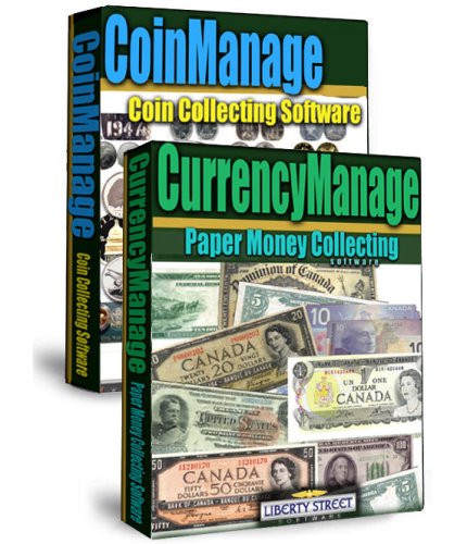 Coin + Paper Money Collector Software - CoinManage Deluxe + CurrencyManage Deluxe.