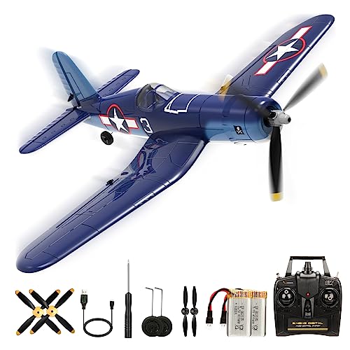 RoofWorld 2023 New Upgrade F4U Corsair RC Plane 4 Channel RTF Remote Controlled Aircraft RC Airplane for Beginners Adult with Xpilot Stabilization System & One Key Aerobatic