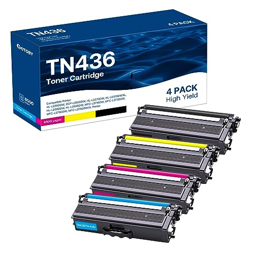 TN436 Toner Cartridge High Yield Replacement Compatible for Brother TN 436 TN436BK TN436C TN433 TN431 for Brother HL-L8360CDW HL-L8260CDW MFC-L8610CDW MFC-L8900CDW MFC-L8690CDW Printer (1BK,1C,1M,1Y)