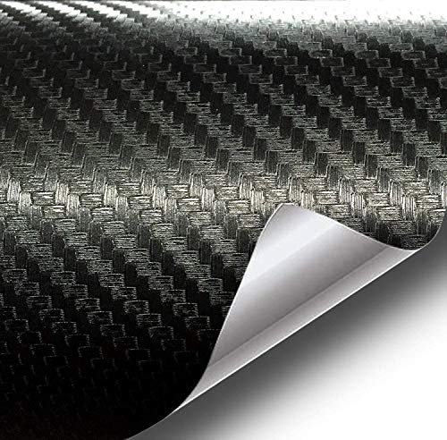 VVIVID XPO Black Carbon Fiber Car Wrap Vinyl Roll Featuring Air Release Technology (2ft x 5ft)