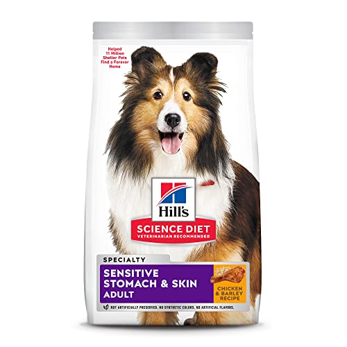 Hill's Pet Nutrition Science Diet Dry Dog Food, Adult, Sensitive Stomach & Skin, Chicken Recipe, 15.5 lb. Bag