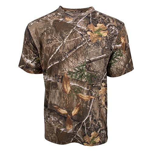 King's Camo Classic Cotton Short Sleeve Tee Shirt Realtree Edge (Large, Realtree Edge)