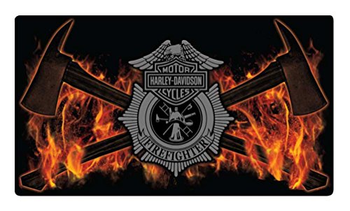 Harley-Davidson Embossed Firefighter Axes Tin Sign, 16.5 x 9.5 inches 2011211