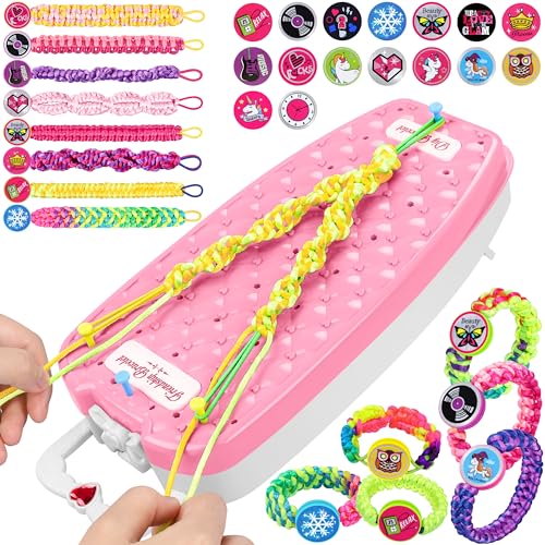 Dpai Friendship Bracelet Making Kit for Girls,DIY Arts and Crafts Toys,Jewelry String Maker Kit,The Best Birthday Gifts Ideas for Girls 6 7 8 9 10 11 12+ Years Old（Pink）
