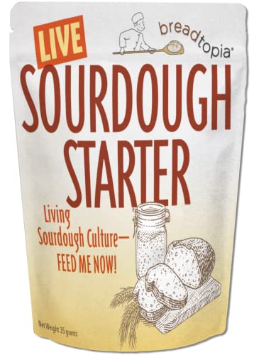 Breadtopia Fresh Sourdough Starter | Unlike Dried Starters, Our Sour Dough Starter is Active & Ready to Go | Non-GMO, Heirloom & Organic | Sourdough Starters for Home Made Bread Sourdough |