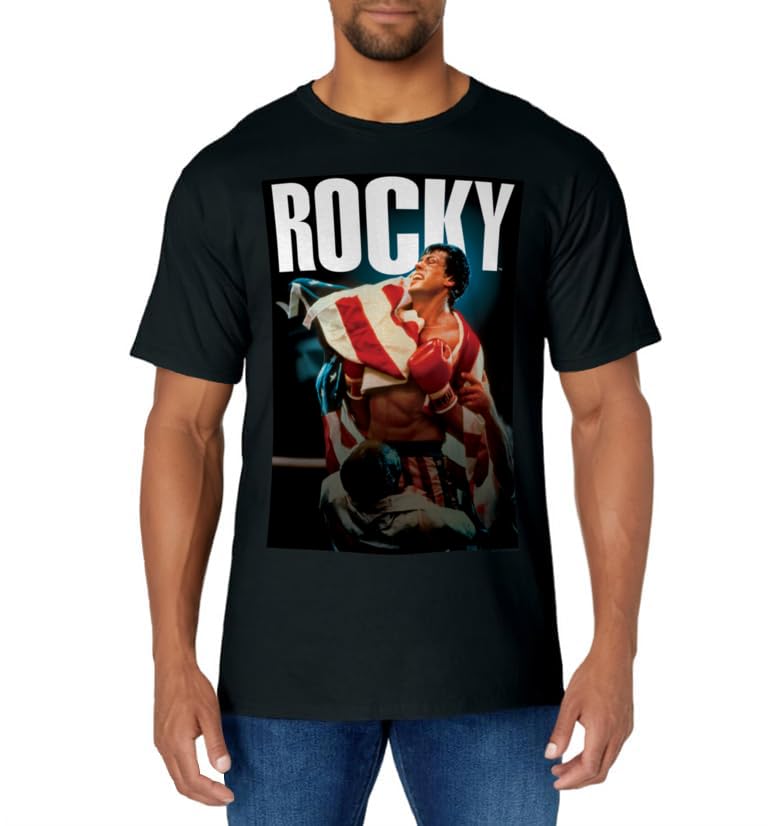 Rocky IV American Flag Portrait T-Shirt