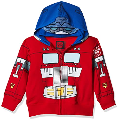 Transformers boys Optimus Prime Character novelty hoodies, Reds, 10-12 US