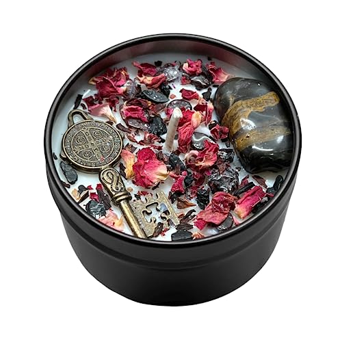 Hekate Dark Moon Goddess Candle | Hecate Witchcraft Pagan Queen of Crossroads Keys Witches Witchcraft Gift Herbal Intention Spell Ritual Altar Devotee Scented Gift