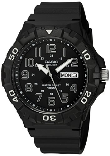 Casio Men's MRW-210H-1AVCF Diver Style Analog Display Quartz Black Watch