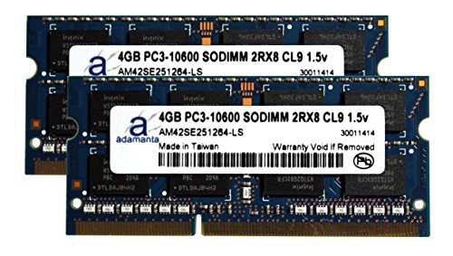 Adamanta 8GB (2x4GB) Laptop Memory Upgrade for iBuyPower Valkyrie CZ-17 DDR3 1333 PC3-10600 SODIMM 2Rx8 CL9 1.5v Notebook RAM