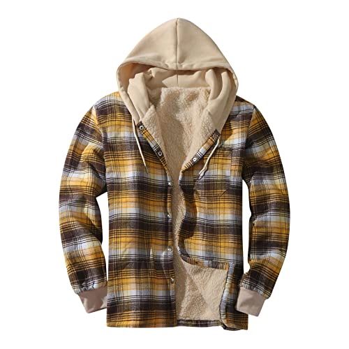 GIANTHONG Windbreaker Men 1/4 Zip Track Suit Men Men Fashion Hoodies Bee Suit Polo Sweater Mens Jacket Jean Sleeveless Vest Men Collared Sweatshirt Cat Sweater Long Coat(Yellow,X-Large)