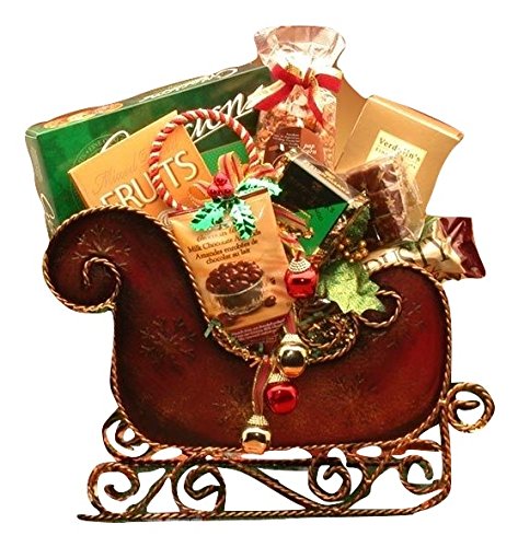 Visions of Sugar Plums Holiday Sleigh Gift Basket - Medium