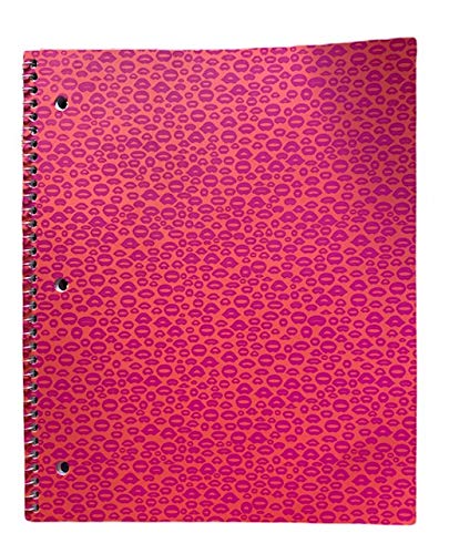 Yoobi Spiral Notebook, College Ruled - Pink Lip