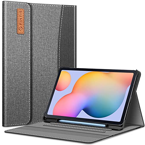 Fintie Case for Samsung Galaxy Tab S6 Lite 10.4 Inch 2022/2020 Model (SM-P610/P613/P615/P619) with S Pen Holder, Multiple Angle Portfolio Cover with Pocket Auto Sleep/Wake, Gray