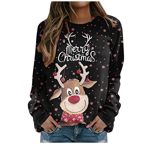 YLDBWDX Long Sleeve Tshirts Shirts For Women Graphic Sweatshirts For Women Long Sleeve Tshirts Shirts For Women Christmas Sweatshirts For Women Christmas Tree Costume Christmas Gnomes Funny Christmas