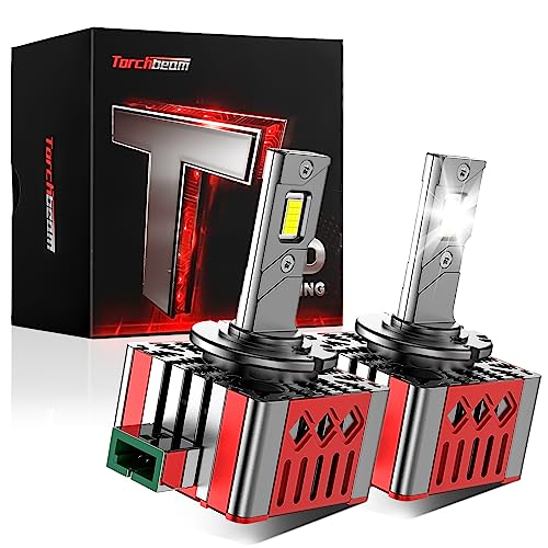 Torchbeam D3S/D3R LED Headlights Bulb 22000 Lumens, 6500K 45W Xenon HID Replacement Bulbs - Pack of 2