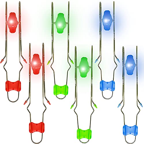Haconba 6 Packs Retro Light Up Gyro Wheels Flashing Gyro Wheel Magic Rail Twirler Magnetic Yoyo Fun Gift for Boys and Girls, 3 Colors