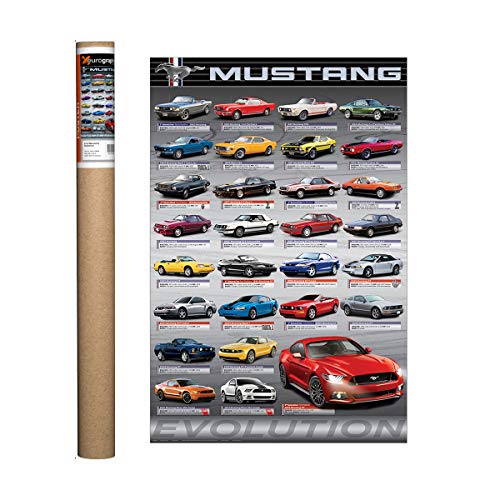 EuroGraphics Ford Mustang Evolution50th Pt Poster, 36 x 24 inch