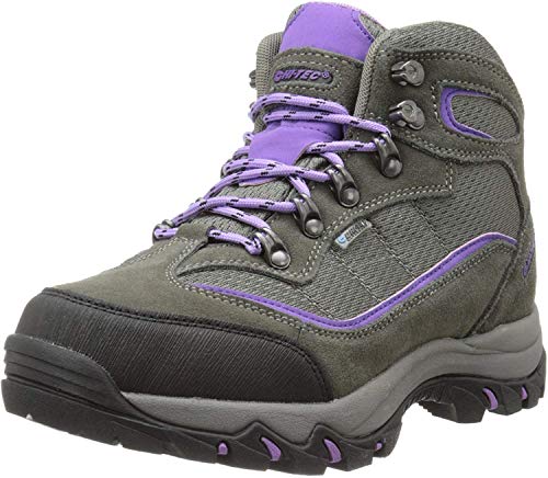 HI-TEC Women's Skamania Waterproof-W Hiking Boot, Gray/Viola, 8 W US