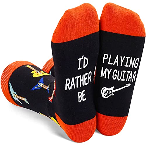 Zmart Guitar Gifts for Men Women Teen Unique, Funny Socks Guitar Lovers Gifts, Heavy Metal Gifts Music Gifts for Bass Guitar Players Teachers