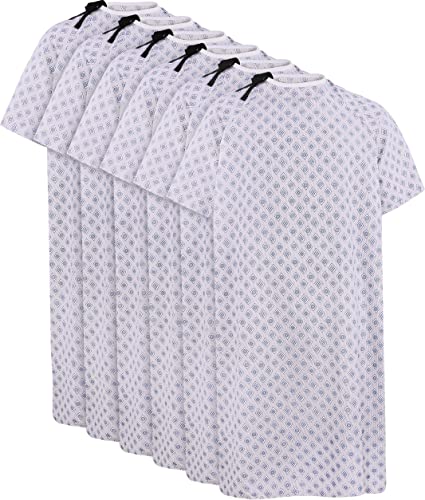 Utopia Care 6 Pack Patient Gowns, Unisex Hospital Gown, Back Tie, 45' Long & 61' Wide, Comfortably Fits Sizes up to 2XL