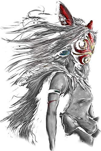 MAGNET Mononoke Wolf Anime Tra Digital Painting Magnetic Car Sticker Decal Refrigerator Metal Magnet Vinyl 5'