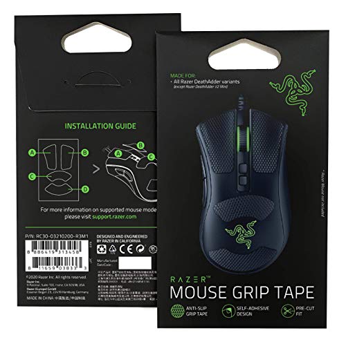 Razer Mouse Grip Tape DeathAdder V2: Anti-Slip Grip Tape - Self-Adhesive Design - Pre-Cut