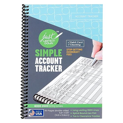 The Superior Register's Premium Check Book Register & Debit Card Ledger Notebook - Checking Account Register, Business Ledger, Cash Log & Expense Tracker - Standard Edition - 1 Pc, Blue