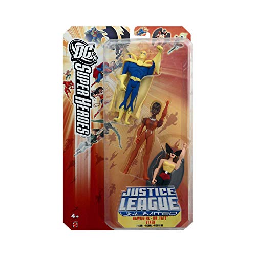 Mattel JUSTICE LEAGUE UNLIMITED DC SUPER HEROES HAWKGIRL/DR. FATE/VIXEN Figures