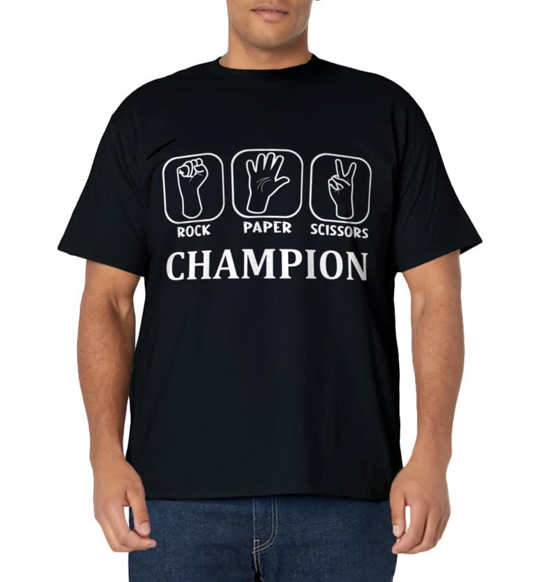 Funny Game Rock Paper Scissors Champion T-Shirt