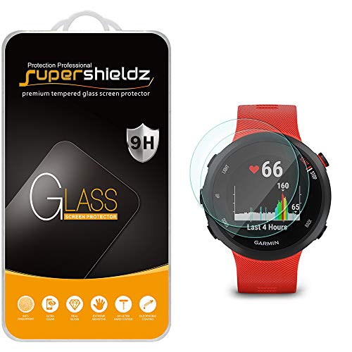 Supershieldz (2 Pack) Designed for Garmin Forerunner 55 / 45s / 45 Tempered Glass Screen Protector, Anti Scratch, Bubble Free