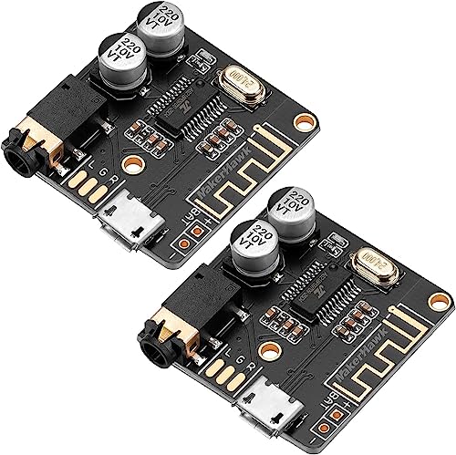 MakerHawk 2pcs Bluetooth Audio Receiver Board BT 5.0 Stereo Audio Amplifier 3.7-5V Car Speaker Amplifier for DIY